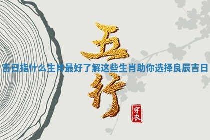 吉日指 ⚾ 什么生 〰 肖最好了解这些生肖助你选择良辰吉日