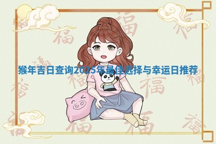 猴年 🛣 吉日查询2025年最佳 😡 选择与幸运日推荐